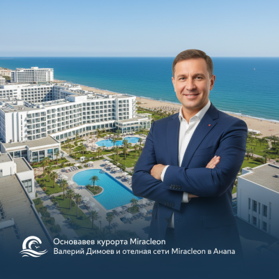 Основатель курорта Miracleon Валерий Димоев и отельная сеть Miracleon в Анапе